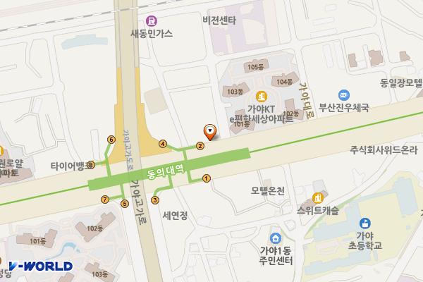원스탑종합자동차정비 위치 지도 — 부산광역시 부산진구 가야대로 561