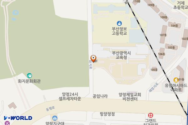 부산시교육청 위치 지도 — 부산광역시 부산진구 화지로 12