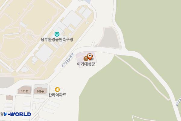 이기대 제1공영주차장 위치 지도 — 부산광역시 남구 이기대공원로 48