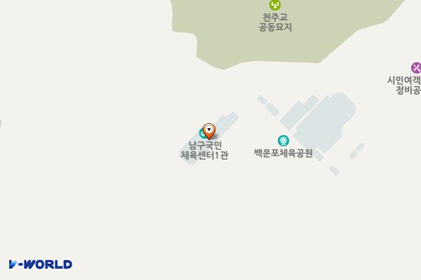 백운포체육공원앞 공영주차장 위치 지도 — 부산광역시 남구 백운포로 110