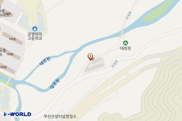 대천천 마을공동주차장 위치 지도 — 부산광역시 북구 산성로 123-10