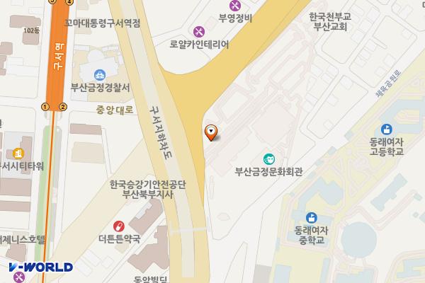 만남의광장공영주차장 위치 지도 — 부산광역시 금정구 중앙대로 1810