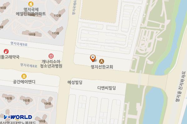 현대자동차 명지국제지점 위치 지도 — 부산광역시 강서구 명지국제9로 58