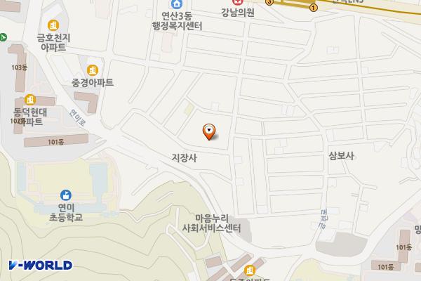 금련공영주차장 위치 지도 — 부산광역시 연제구 금련로38번길 50