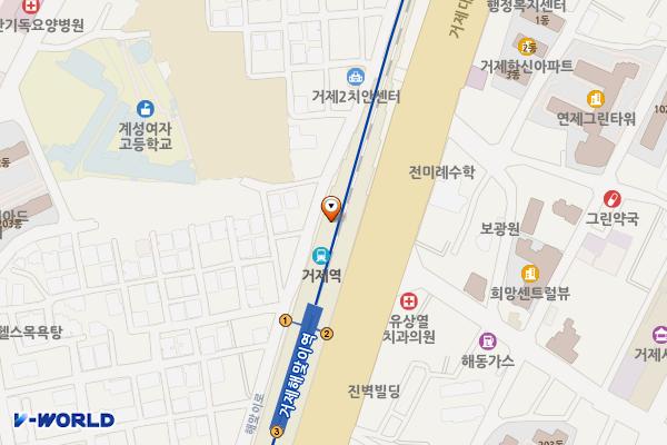 코레일 거제해맞이역 위치 지도 — 부산광역시 연제구 거제대로 123