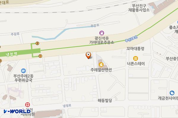 현대자동차 블루핸즈 주례점 위치 지도 — 부산광역시 사상구 가야대로 388