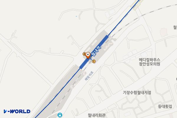 코레일 월내역 위치 지도 — 부산광역시 기장군 장안읍 해맞이로 351-31