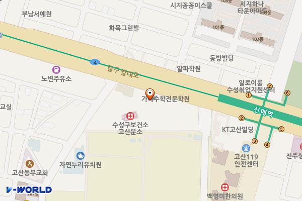 기아 시지지점 위치 지도 — 대구광역시 수성구 달구벌대로 3162