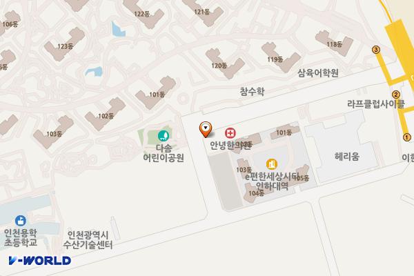 용현5동 제2노외주차장 위치 지도 — 인천광역시 미추홀구 용현동 665-20