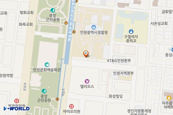 인천경찰청(본관동) 위치 지도 — 인천광역시 남동구 예술로152번길 9