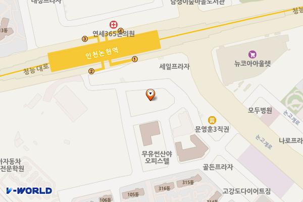 논현제5공영주차장 위치 지도 — 인천광역시 남동구 논현동 742-1