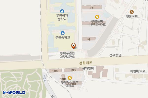 부평공원앞공영주차장 위치 지도 — 인천광역시 부평구 경원대로 1339