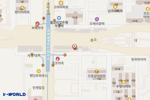작전역 환승주차장(동남) 위치 지도 — 인천광역시 계양구 작전동 887