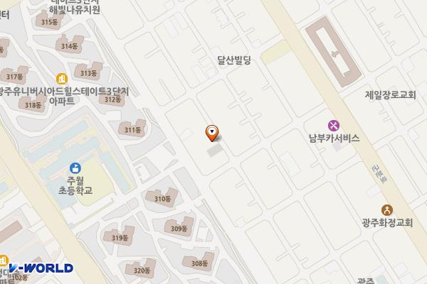 화정2동 공영주차장 – 가로등형 위치 지도 — 전남광주통합특별시 서구 군분로159번길 15-24