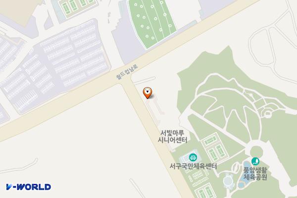 서빛마루센터 위치 지도 — 전남광주통합특별시 서구 풍암공원로 30
