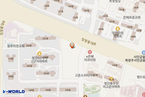 와이마트용두점 위치 지도 — 전남광주통합특별시 북구 임방울대로 1038