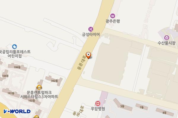 각화농산물도매시장관리사무소 위치 지도 — 전남광주통합특별시 북구 동문대로 260