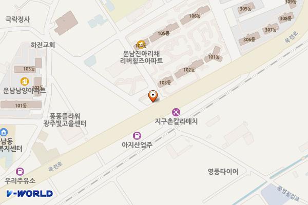 기아 호남대리점 위치 지도 — 전남광주통합특별시 광산구 목련로253번길 8