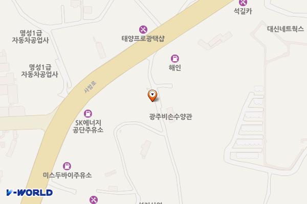 현대블루핸즈 북부현대서비스㈜ 위치 지도 — 전남광주통합특별시 광산구 도천남길 213