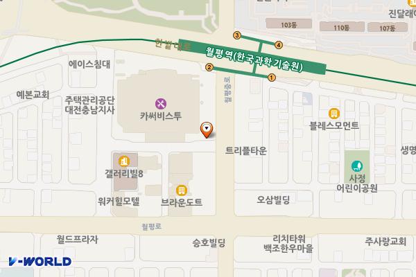 이마트 T월평점 위치 지도 — 대전광역시 서구 한밭대로 580