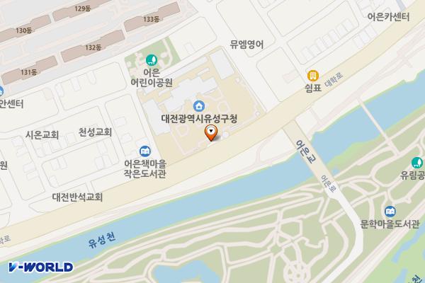 유성구청공영주차장 위치 지도 — 대전광역시 유성구 대학로 211