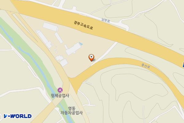 한국도로공사 영동지사 위치 지도 — 충청북도 영동군 용산면 용산로 456-15