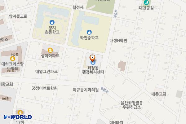 화정 공영지하주차장 위치 지도 — 울산광역시 동구 대송로 140