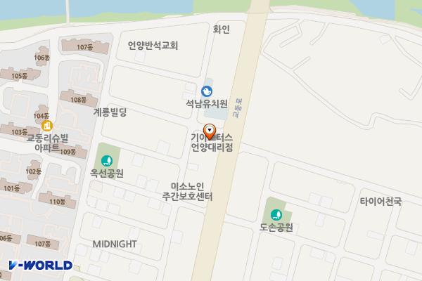 기아 언양대리점 위치 지도 — 울산광역시 울주군 삼남읍 교동로 137
