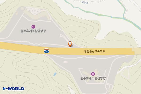 울주휴게소 (함양) 위치 지도 — 울산광역시 울주군 삼동면 함양울산고속도로 133