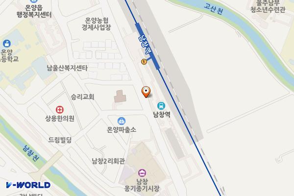 코레일 남창역 위치 지도 — 울산광역시 울주군 온양읍 남창역길 40