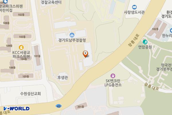경기남부지방경찰청 위치 지도 — 경기도 수원시 장안구 창룡대로