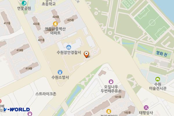 수원중부경찰서 위치 지도 — 경기도 수원시 장안구 정자천로