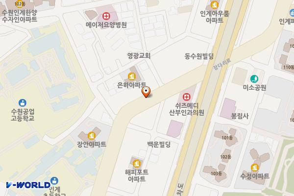 장다리공영주차장 충전기 – 가로등형 위치 지도 — 경기도 수원시 팔달구 장다리로 281