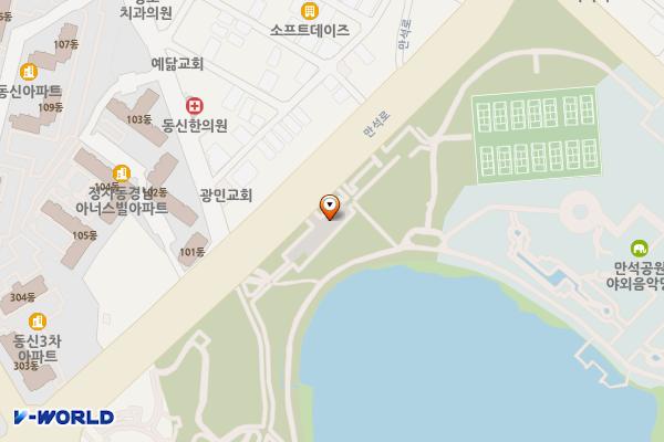 수원시 만석공원제1공영주차장 위치 지도 — 경기도 수원시 장안구 송죽동 286-1