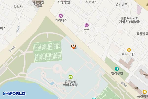 수원시 만석공원제2공영주차장 위치 지도 — 경기도 수원시 장안구 송죽동 228