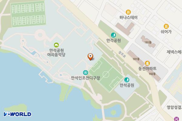 수원시 만석공원제3공영주차장 위치 지도 — 경기도 수원시 장안구 정조로 1085