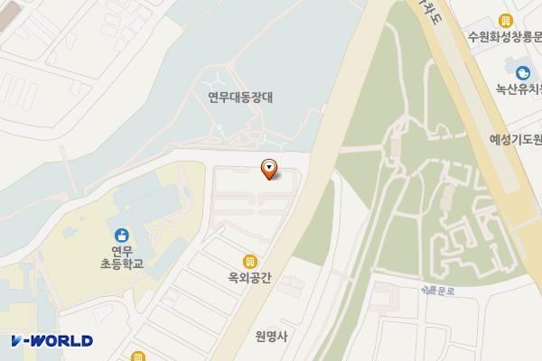 수원시 수원문화재단연무대주차장 위치 지도 — 경기도 수원시 팔달구 매향동 233