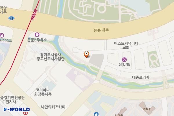 광교 카페거리1공영주차장 위치 지도 — 경기도 수원시 영통구 센트럴파크로127번길 80-3