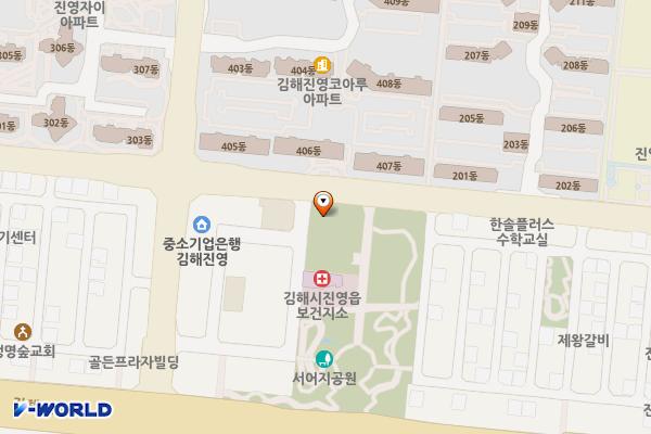 서어지공원 공영주차장 위치 지도 — 경상남도 김해시 진영읍 진영리 1614-1