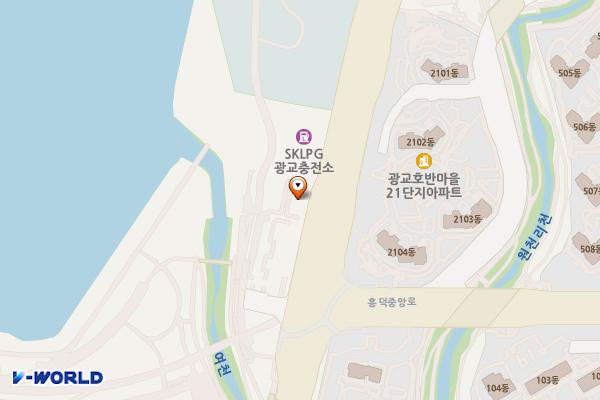 원천호수 공영주차장 위치 지도 — 경기도 수원시 영통구 광교호수로 75