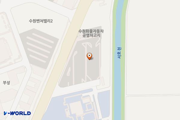 수원화물공영주차장 위치 지도 — 경기도 수원시 권선구 고색동 1196
