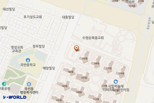 곡반정동제7공영주차장 위치 지도 — 경기도 수원시 권선구 곡반정동 652-1