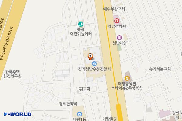 성남수정경찰서 위치 지도 — 경기도 성남시 수정구 성남대로