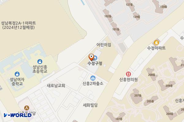 수정구청 위치 지도 — 경기도 성남시 수정구 수정로 283