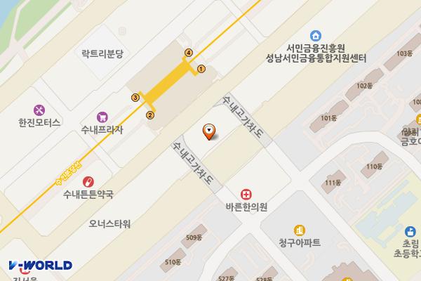 수내역환승주차장 위치 지도 — 경기도 성남시 분당구 황새울로200번길 40