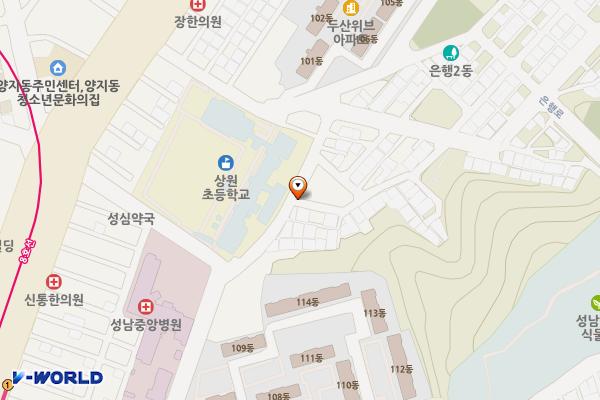 은행동제6공영주차장 위치 지도 — 경기도 성남시 중원구 자혜로17번길 44-7