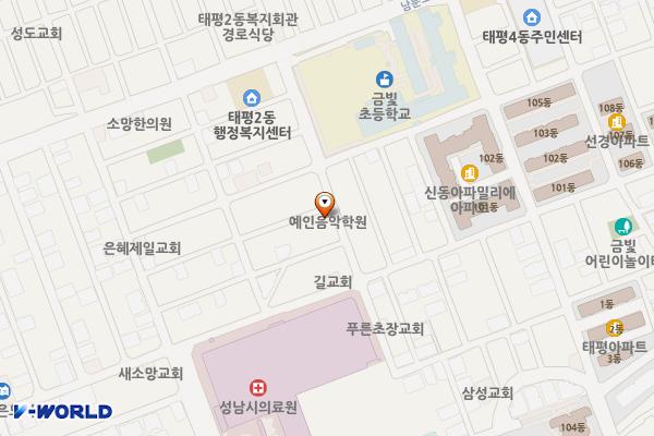 태평2동 제1공영주차장 위치 지도 — 경기도 성남시 수정구 남문로112번길 16