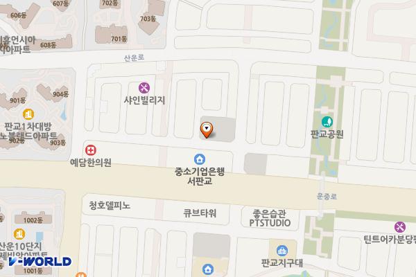 운중동974공영주차장 위치 지도 — 경기도 성남시 분당구 운중로125번길 4-6