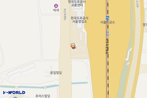 한국도로공사 서울영업소 위치 지도 — 경기도 성남시 분당구 궁내동 196-7 판교파출소