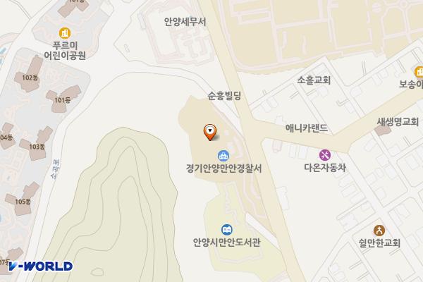 안양만안경찰서 위치 지도 — 경기도 안양시 만안구 냉천로